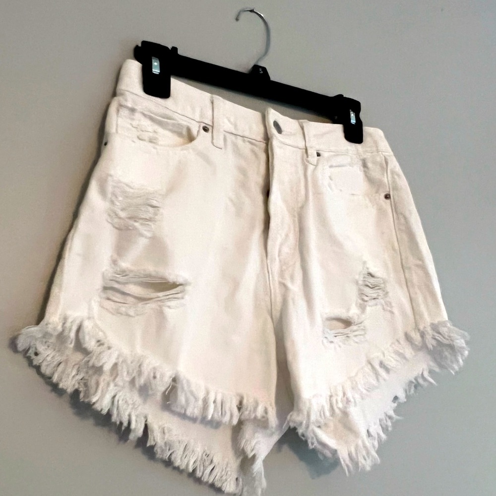 High waist white shorts size 6